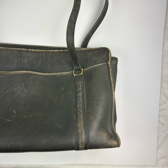 Vintage Coach Grey Leather Tote Bag Style No. 428-6813 - Picture 10 of 15